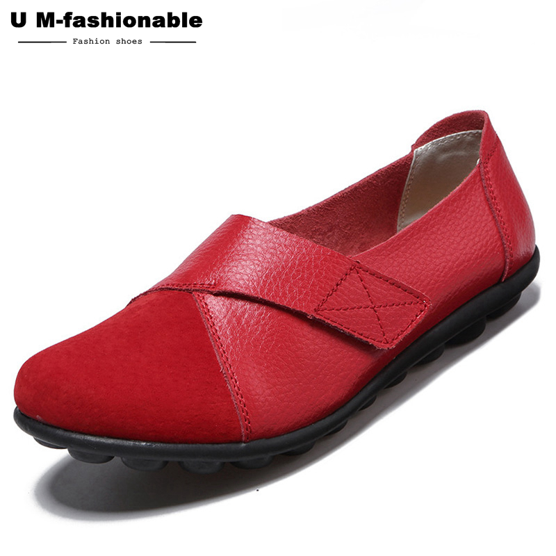 Women&apos;s Shoes Leather Casual Round Toe Moccasins Comfort Driving Loafers Comfort Walking Flat Shoes