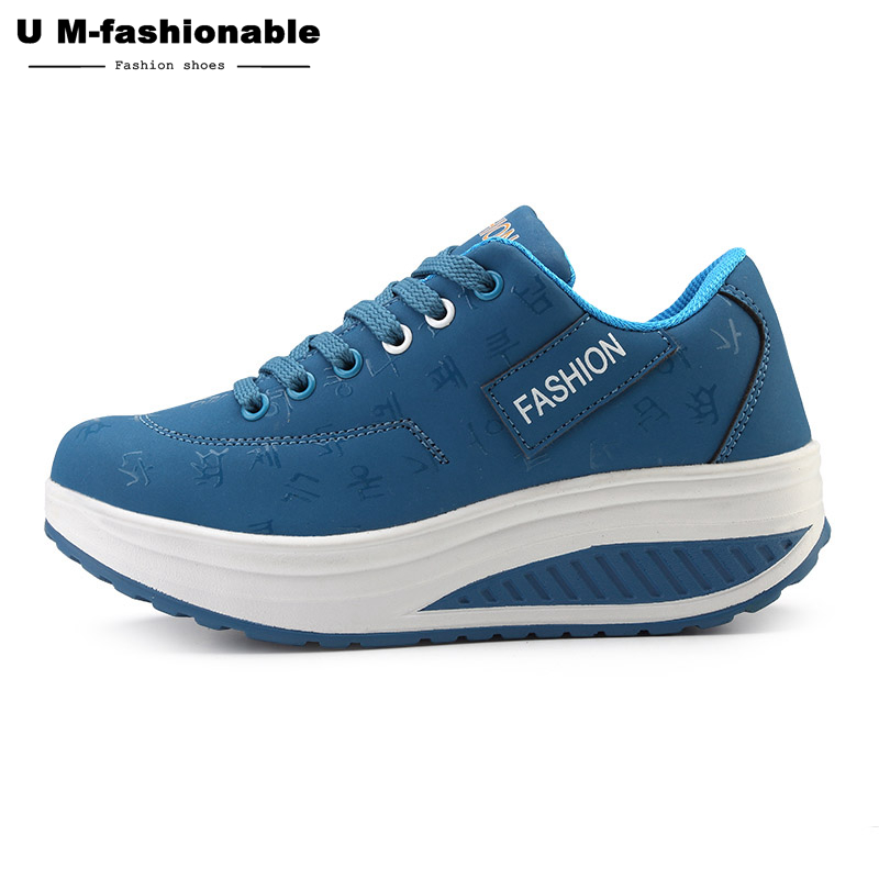 Platform Sneakers Women Wedges Sport Shoes Ladies Fitness Running Shoes Walking Footwear Plus Size