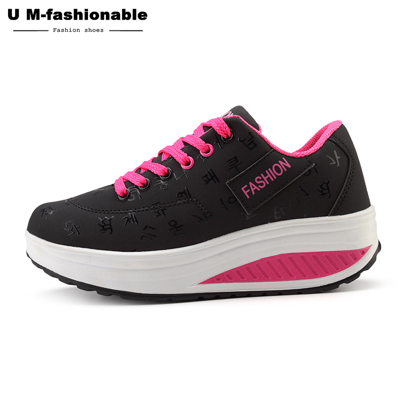 Platform Sneakers Women Wedges Sport Shoes Ladies Fitness Running Shoes Walking Footwear Plus Size