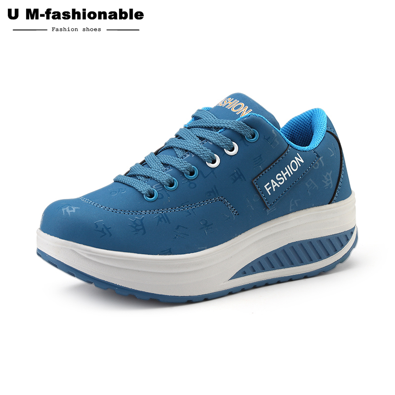 Platform Sneakers Women Wedges Sport Shoes Ladies Fitness Running Shoes Walking Footwear Plus Size