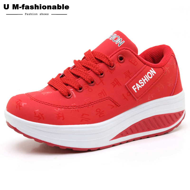 Platform Sneakers Women Wedges Sport Shoes Ladies Fitness Running Shoes Walking Footwear Plus Size