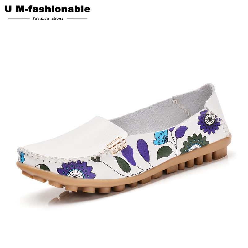 Women Flats Genuine Leather Shoes Slip on Ballet Flats Ballerinas Moccasins Loafers Shoes