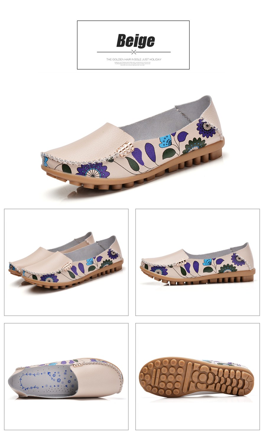 Women Flats Genuine Leather Shoes Slip on Ballet Flats Ballerinas Moccasins Loafers Shoes