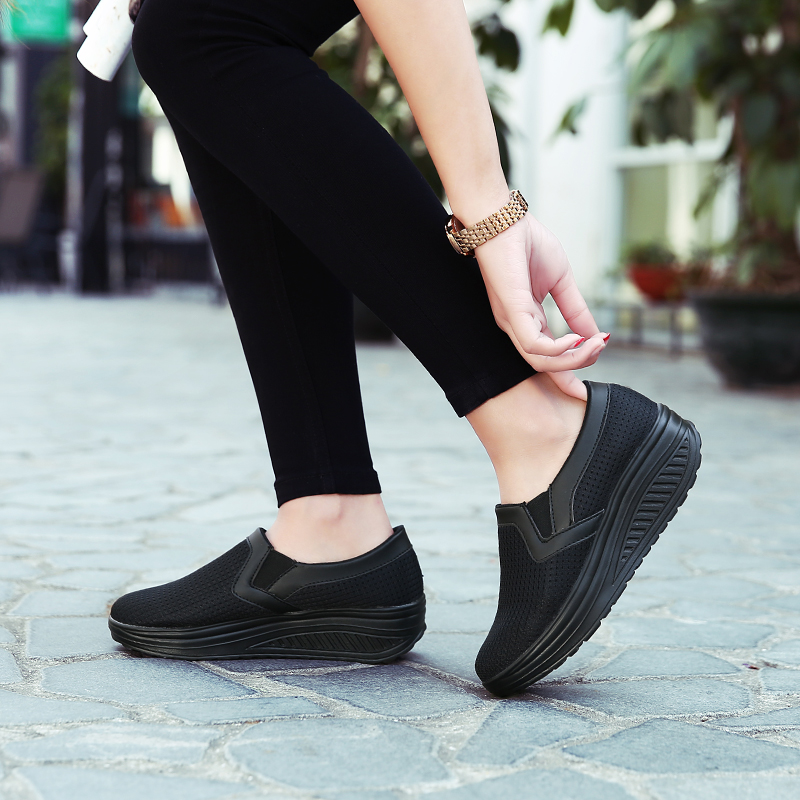 Women&apos;s Loafers Flat Platforms Female Shoe Casual Wedges Ladies Shoes Height Increasing Footwear