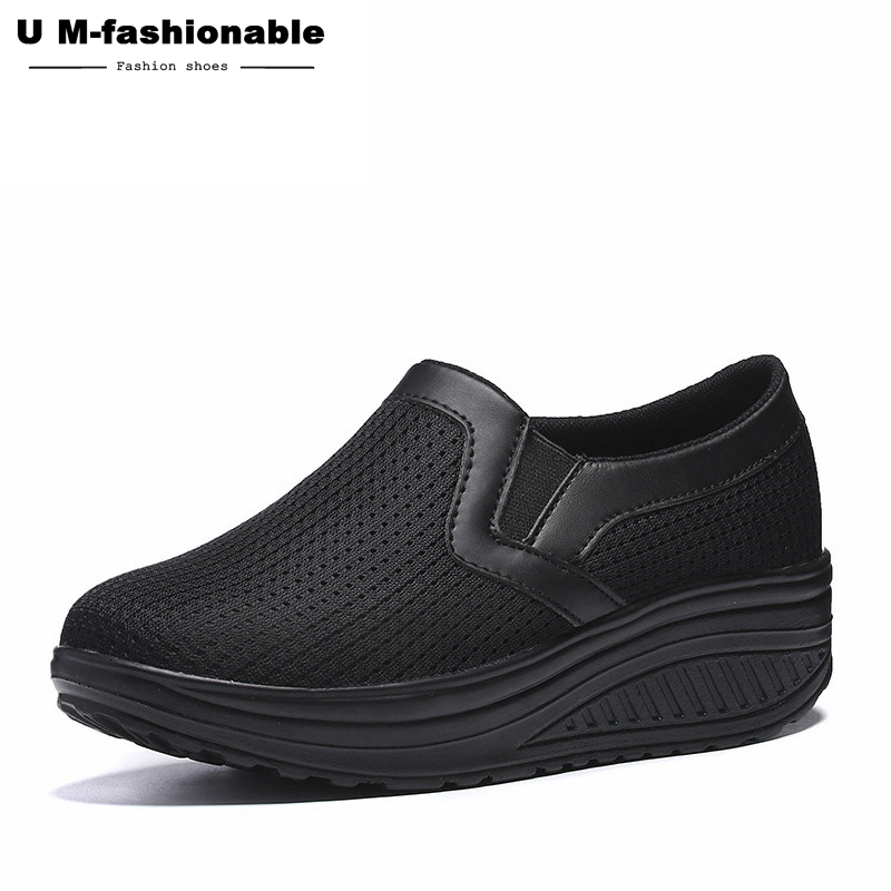 Women&apos;s Loafers Flat Platforms Female Shoe Casual Wedges Ladies Shoes Height Increasing Footwear