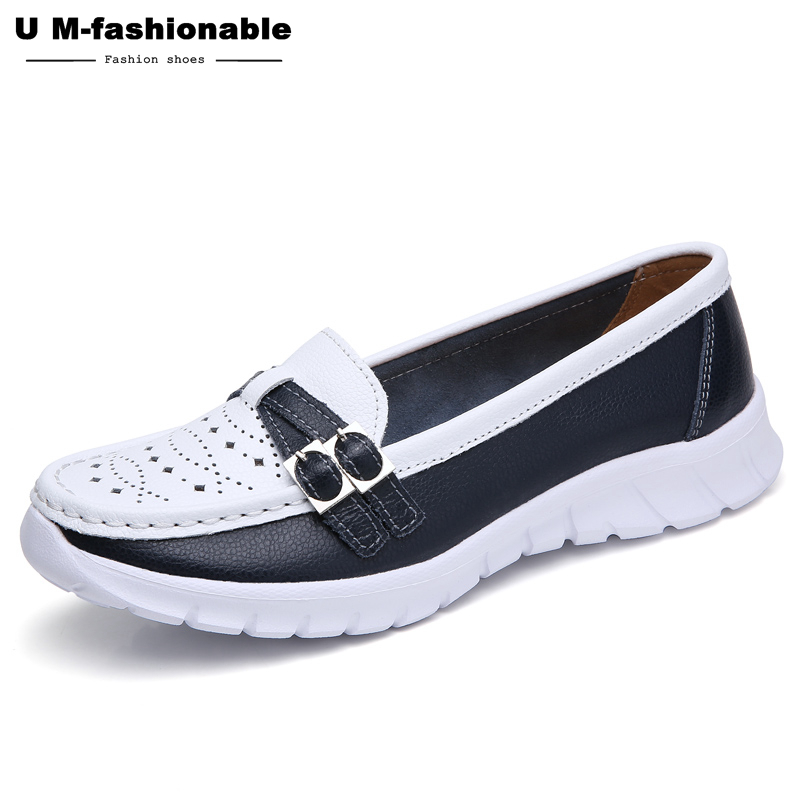 Women Flats Mary Jane Leather Shoes Slip on Ballet Flats Ballerines Flats Woman Flat Loafers