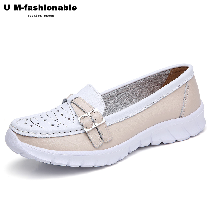 Women Flats Mary Jane Leather Shoes Slip on Ballet Flats Ballerines Flats Woman Flat Loafers