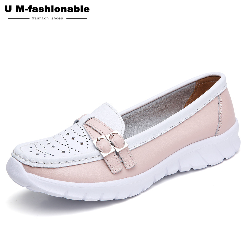 Women Flats Mary Jane Leather Shoes Slip on Ballet Flats Ballerines Flats Woman Flat Loafers