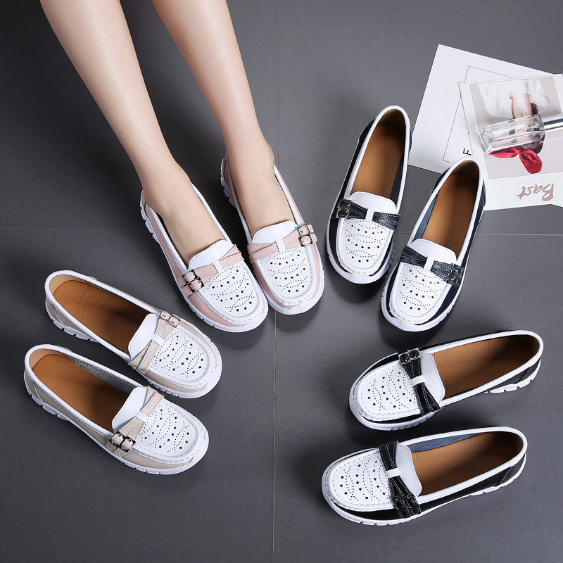 Women Flats Mary Jane Leather Shoes Slip on Ballet Flats Ballerines Flats Woman Flat Loafers