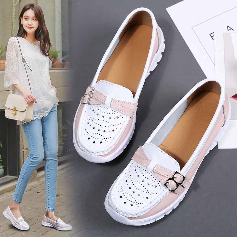 Women Flats Mary Jane Leather Shoes Slip on Ballet Flats Ballerines Flats Woman Flat Loafers