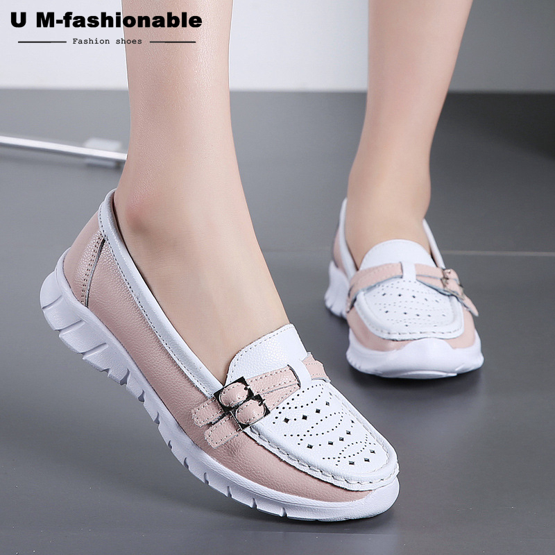 Women Flats Mary Jane Leather Shoes Slip on Ballet Flats Ballerines Flats Woman Flat Loafers