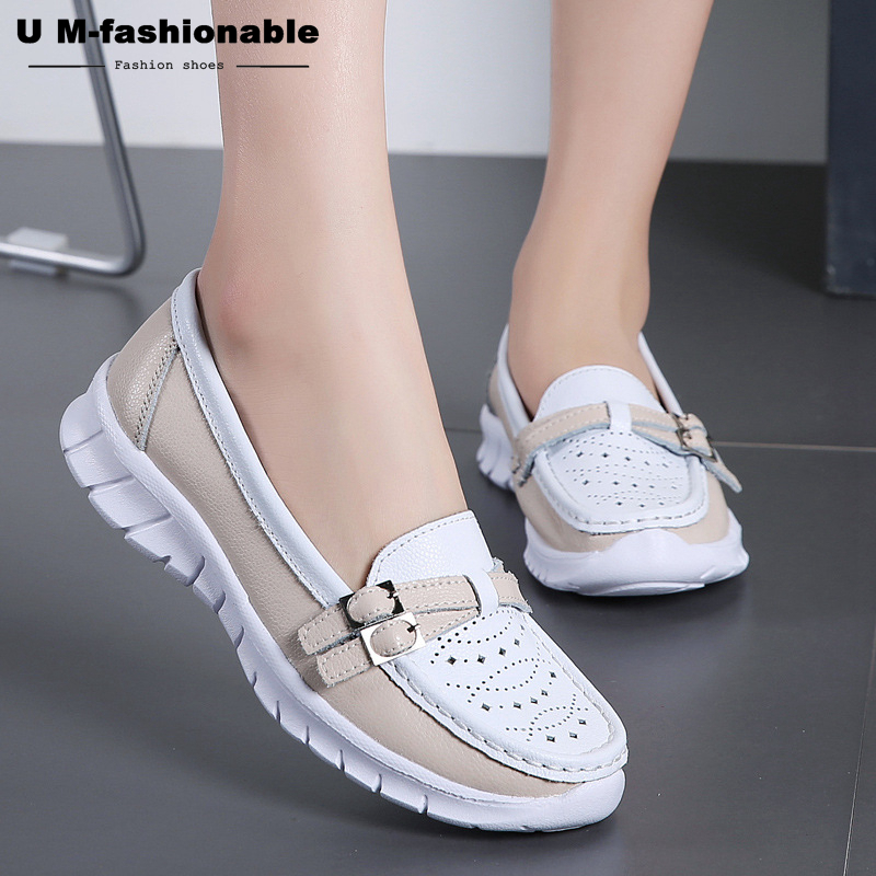 Women Flats Mary Jane Leather Shoes Slip on Ballet Flats Ballerines Flats Woman Flat Loafers