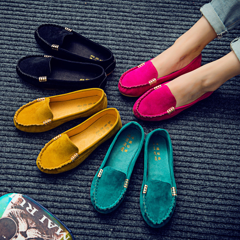 Women Flats Loafers Candy Color Slip on Flat Shoes