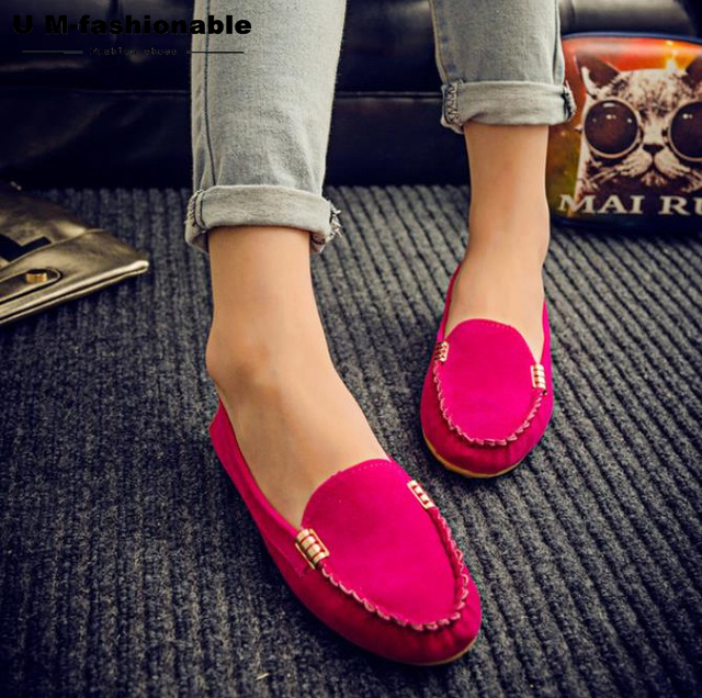 Women Flats Loafers Candy Color Slip on Flat Shoes