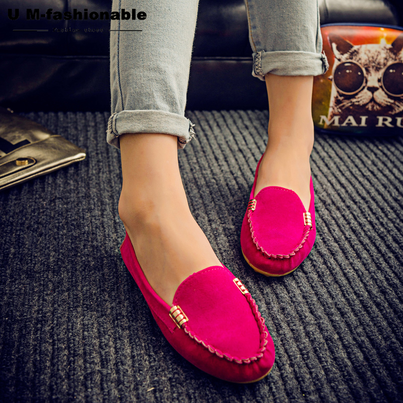 Women Flats Loafers Candy Color Slip on Flat Shoes