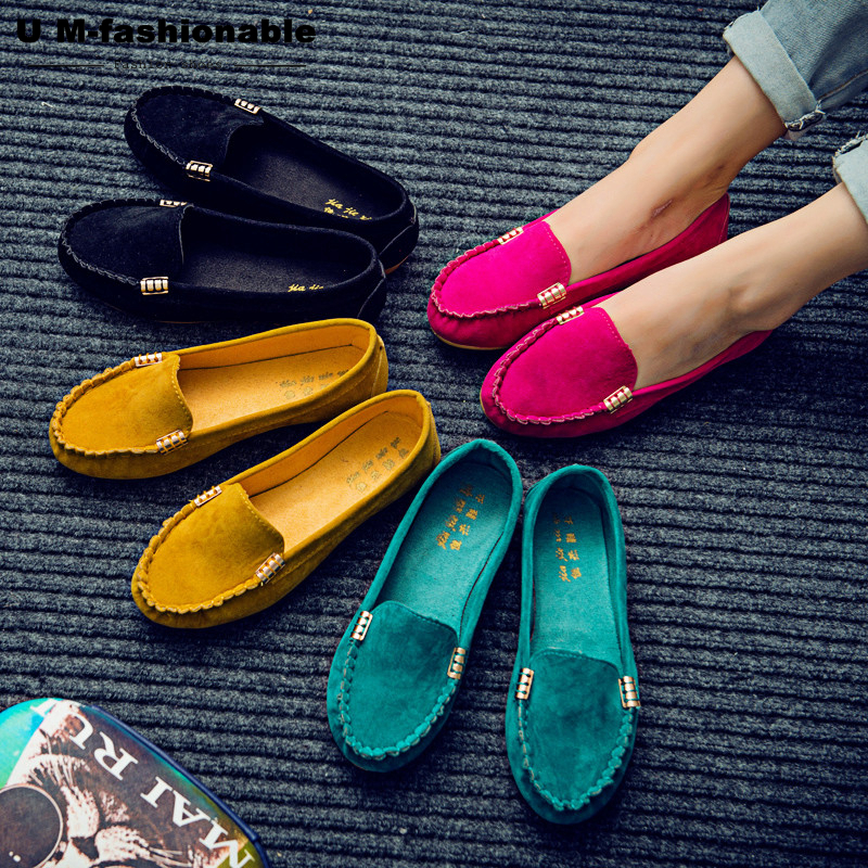 Women Flats Loafers Candy Color Slip on Flat Shoes