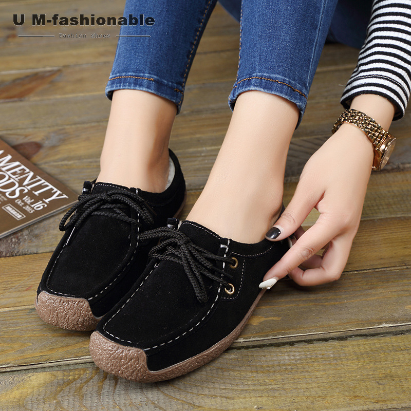 Women Shoes Flats Leather Sneakers Women Comfortable Female Casual Walking Footwear Fashion Large Size Loafers Shoes Women