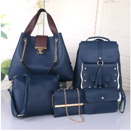 Elegant Ladies 5 in 1 Handbags with Backpack