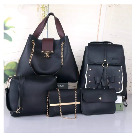 Elegant Ladies 5 in 1 Handbags with Backpack