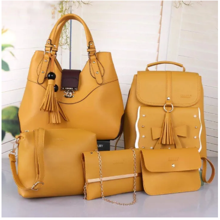 Elegant Ladies 5 in 1 Handbags with Backpack