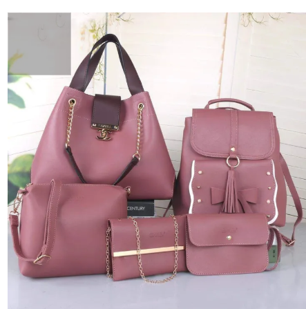 Elegant Ladies 5 in 1 Handbags with Backpack