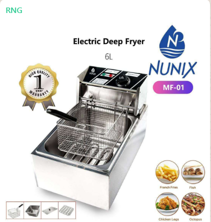 Nunix 6L Stainless Steel Deep Fryer