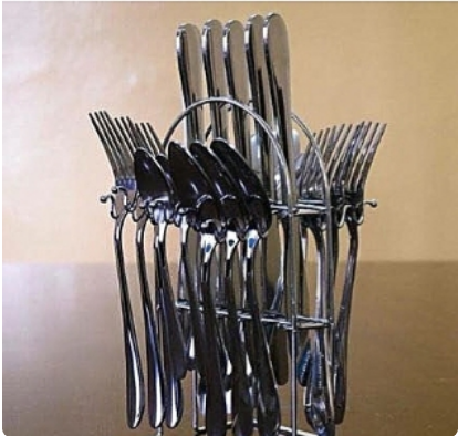 24 Pcs Stainless Spoon Cutlery set with a Stainless Steel Stand