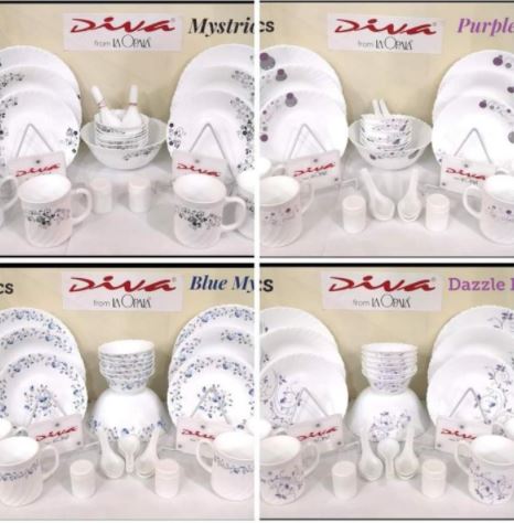 Diva Dinner Set Plates - Pack of 39 pcs