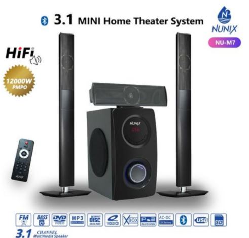 Nunix 3.1Ch MINI Home Theater System 12000W