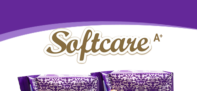Softcare Sanitary Pad Breathable Cotton 285mm-10 Pads per Packet purple 1