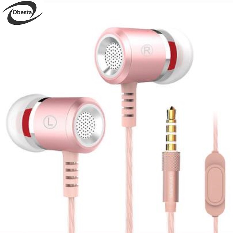 Black friday wired earphones with two in-Ear Sport with microphone for smart cell phone