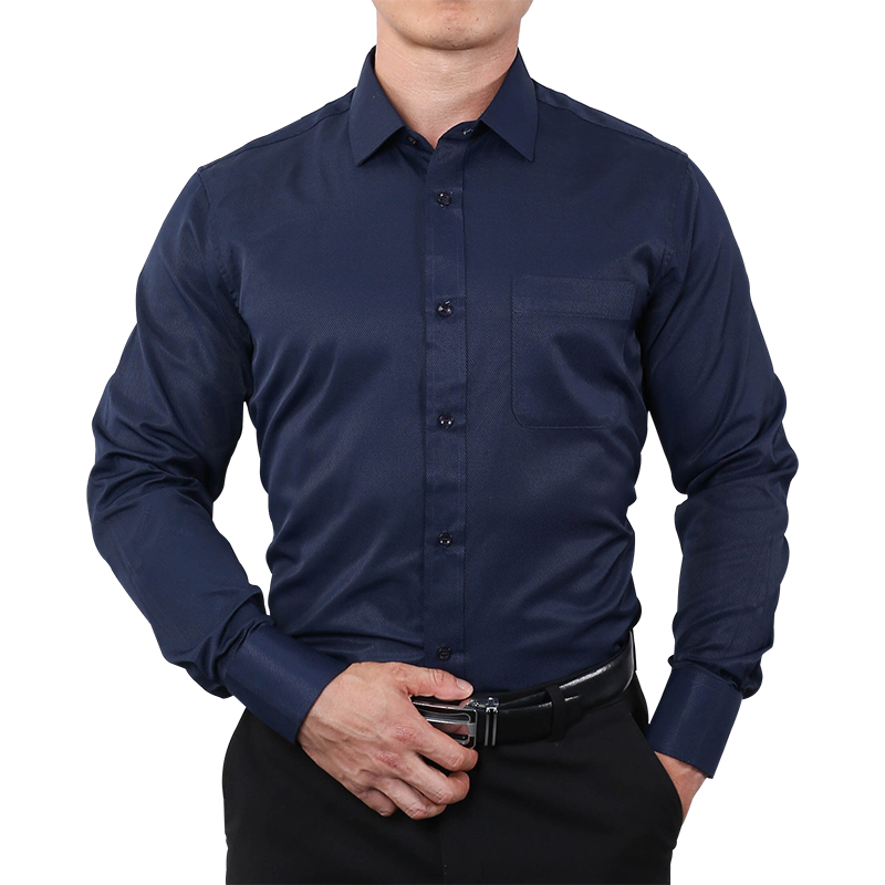 Upgrade Your wardrobe With Aidailu Men's Official Shirt Professional Wear Classic Long-Sleeve Button-down Shirt, Available In Elegant Black And Navy Colors. Designed For Both Style And Comfort