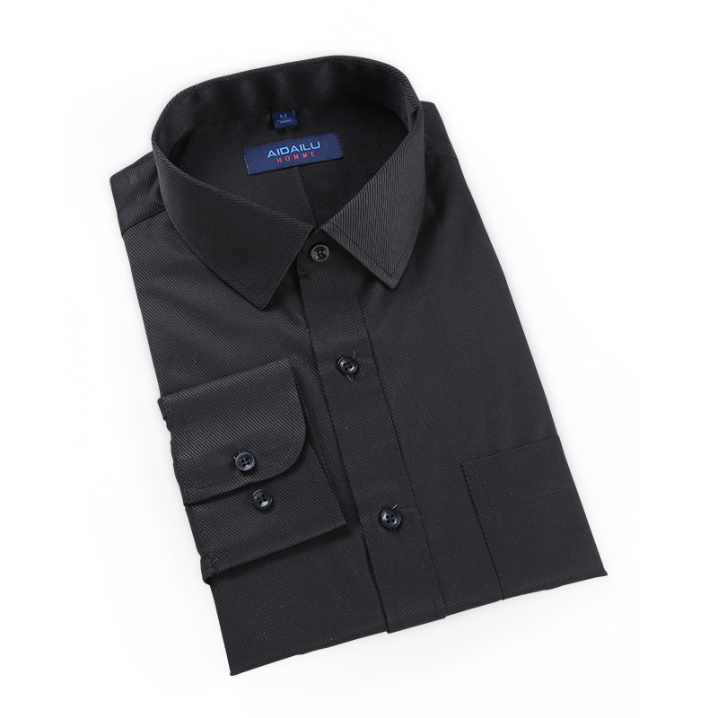 Upgrade Your wardrobe With Aidailu Men's Official Shirt Professional Wear Classic Long-Sleeve Button-down Shirt, Available In Elegant Black And Navy Colors. Designed For Both Style And Comfort