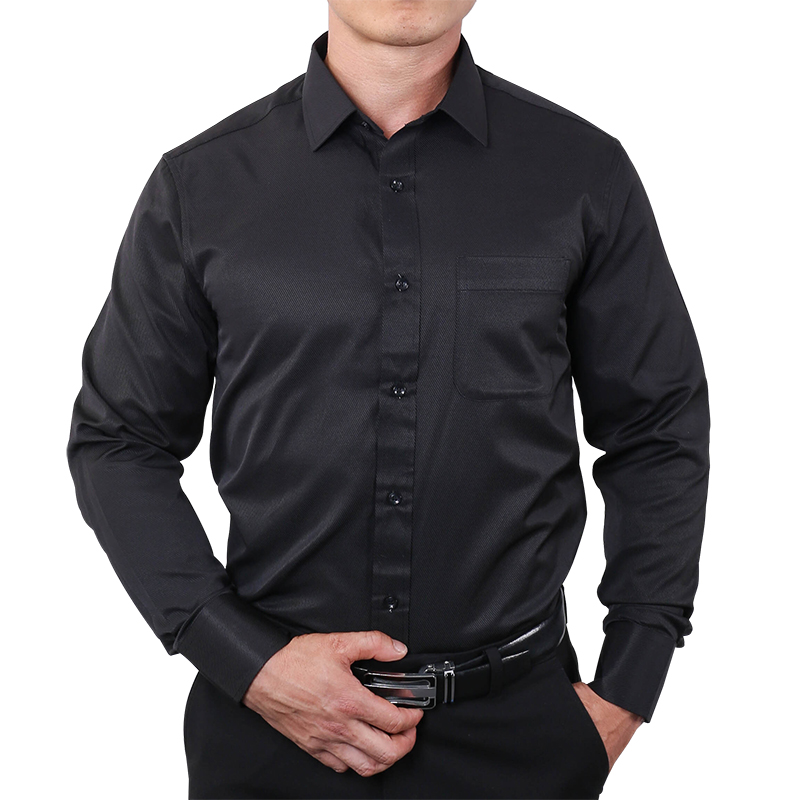 Upgrade Your wardrobe With Aidailu Men's Official Shirt Professional Wear Classic Long-Sleeve Button-down Shirt, Available In Elegant Black And Navy Colors. Designed For Both Style And Comfort