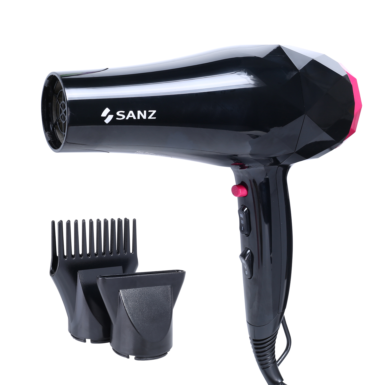 Achieve Salon-Quality Results With The SANZ 9010 Professional Hair Dryer Electric High-Power Salon Hair Blow Dry Does Not Hurt The Hair With Hot And Cold Air, A Must-have For Your Hair Care Ro Black,220-240V