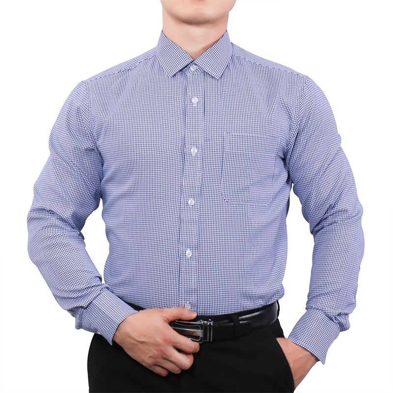 Fashion Casual Men's Official Shirt Perfect For Professional And Semi-Formal Occasions That Combines Elegance And Functionality, Featuring A Tailored Fit, A Button-Down Front, And A Subtle Checkered P