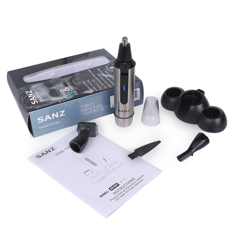 The SANZ Nose, Ear & Face Hair Trimmer (Model: ES-901) Is Your All-In-One Grooming Solution Designed For Precision And Convenience - It Is Lightweight Painless Electric Nose & Ear Face Hair Clipper Re