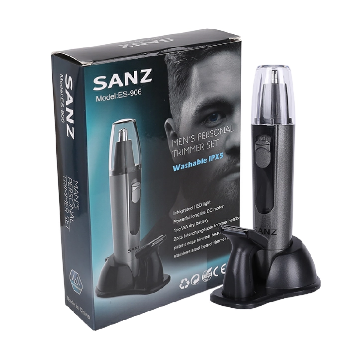The SANZ Nose, Ear & Face Hair Trimmer (Model: ES-901) Is Your All-In-One Grooming Solution Designed For Precision And Convenience - It Is Lightweight Painless Electric Nose & Ear Face Hair Clipper Re