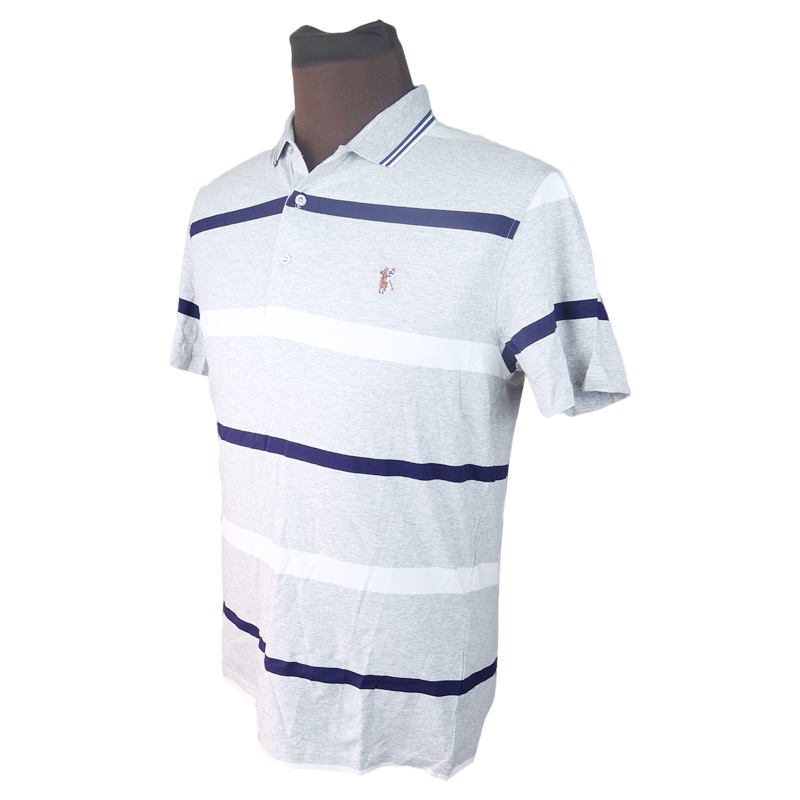 Fashion Men Shirt Slender Striped Men Polo T-Shirts. Made From Cotton Ensures Breathability And Softness, Making It Perfect For All-Day Wear. The Durable Fabric Maintains Its Color And Shape Even Afte