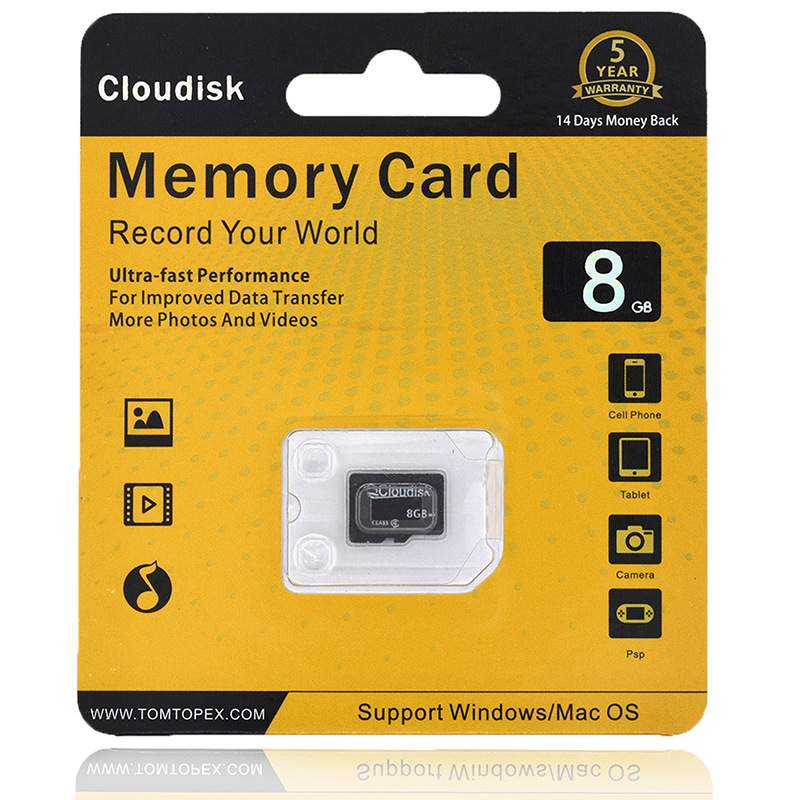 Cloudisk Memory Card 8GB Class 4 Micro SD Card Flash TF Card  5 Years Warranty