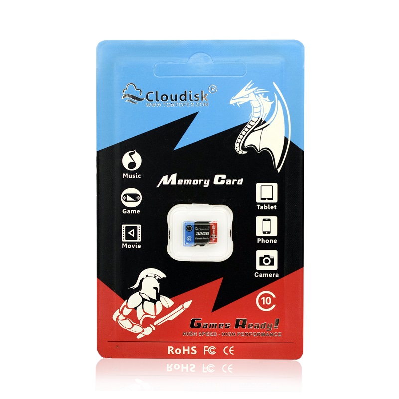 Cloudisk Games Ready Memory Card 32GB Micro sd U1 High Speed Class10 Real Capacity 5 Years Warranty