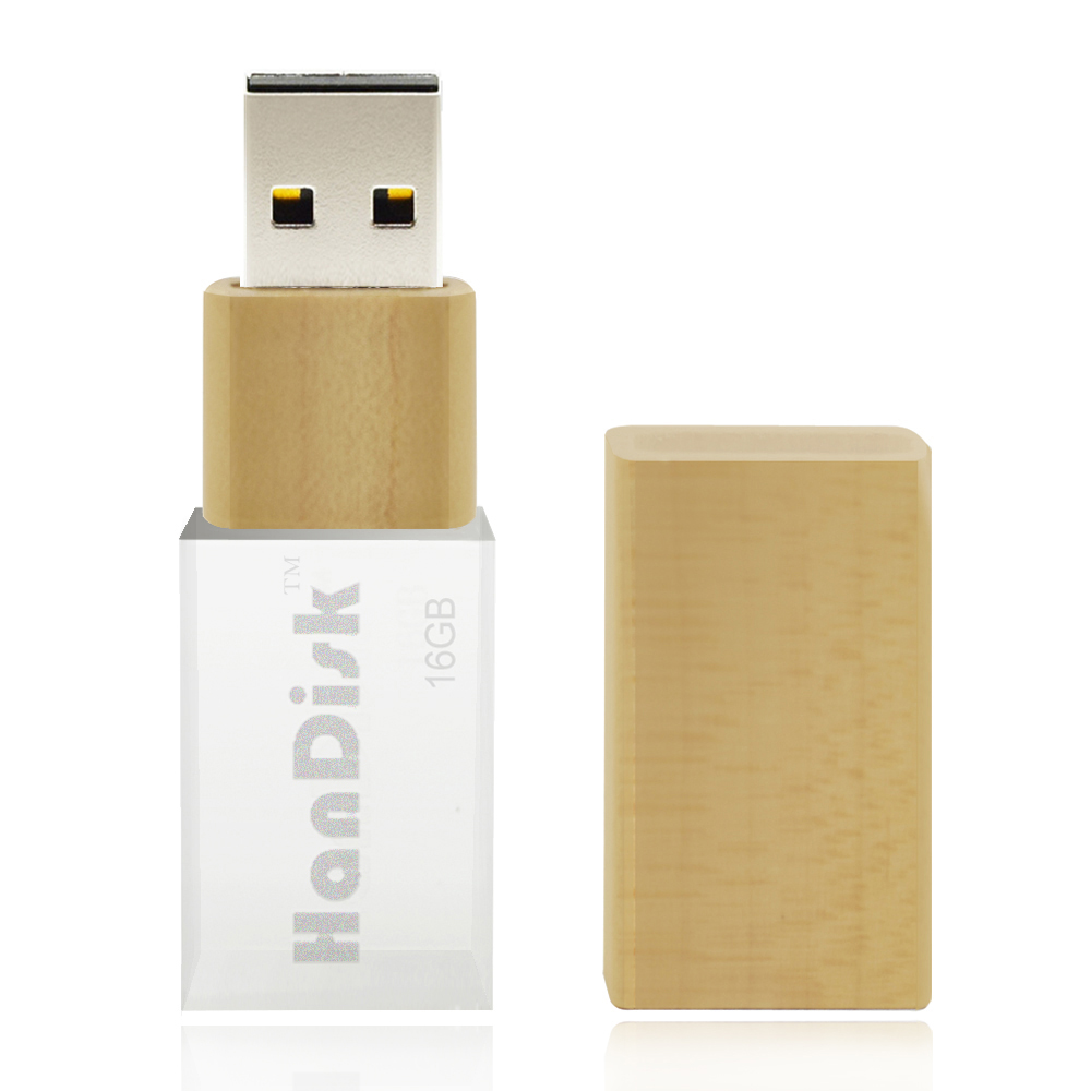 Real Capacity Transparent wooden Flash Drive 64GB 32GB 128GB 16GB 8GB 2GB Usb Pen Drive Memory stick