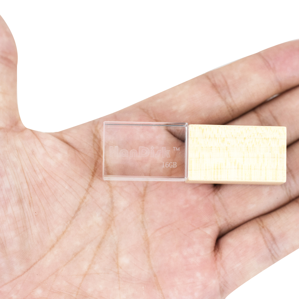 Real Capacity Transparent wooden Flash Drive 64GB 32GB 128GB 16GB 8GB 2GB Usb Pen Drive Memory stick
