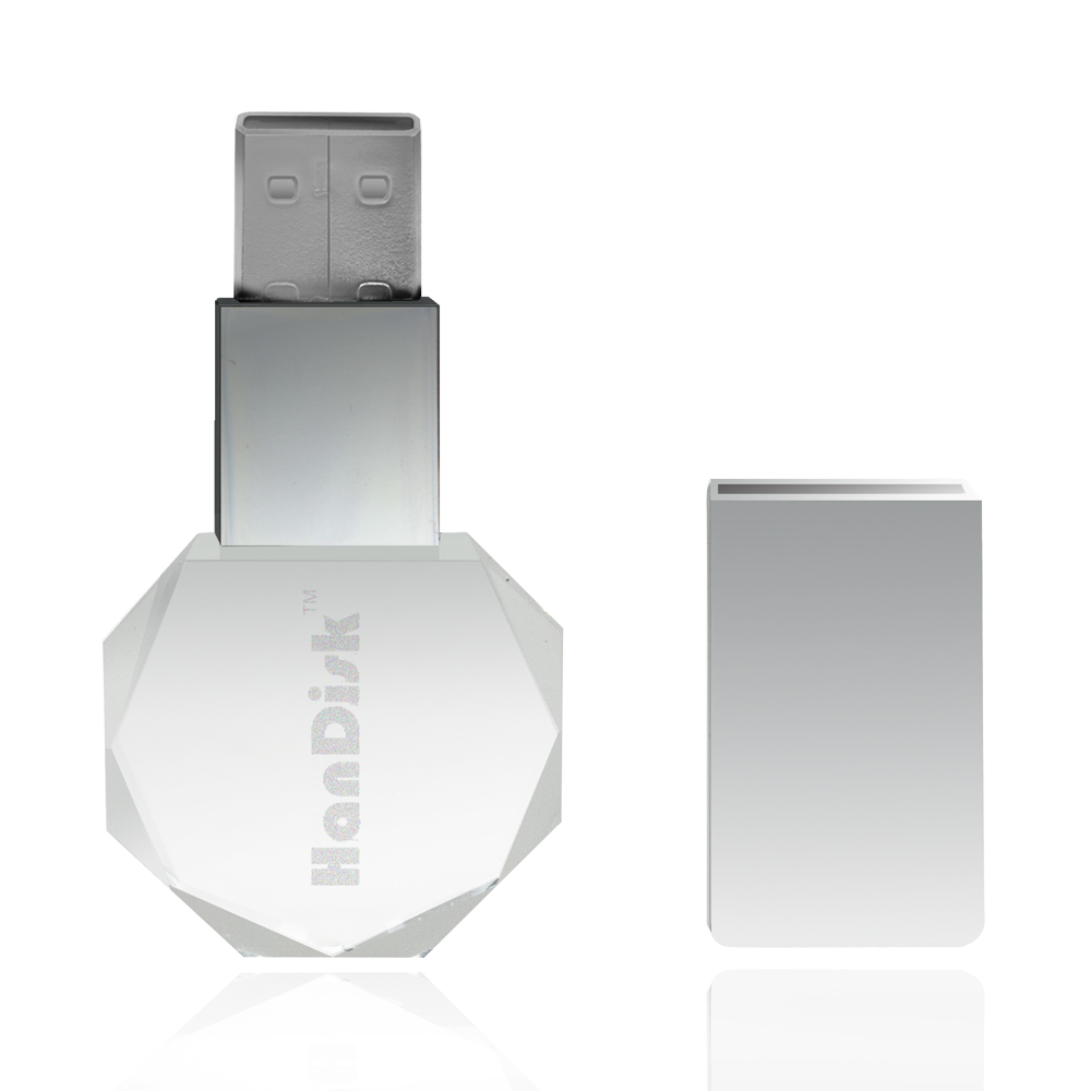 Metal polygon Transparent Flash Drive 32gb 64gb 128gb 16gb Usb Pen Drive Memory stick Portable Hard