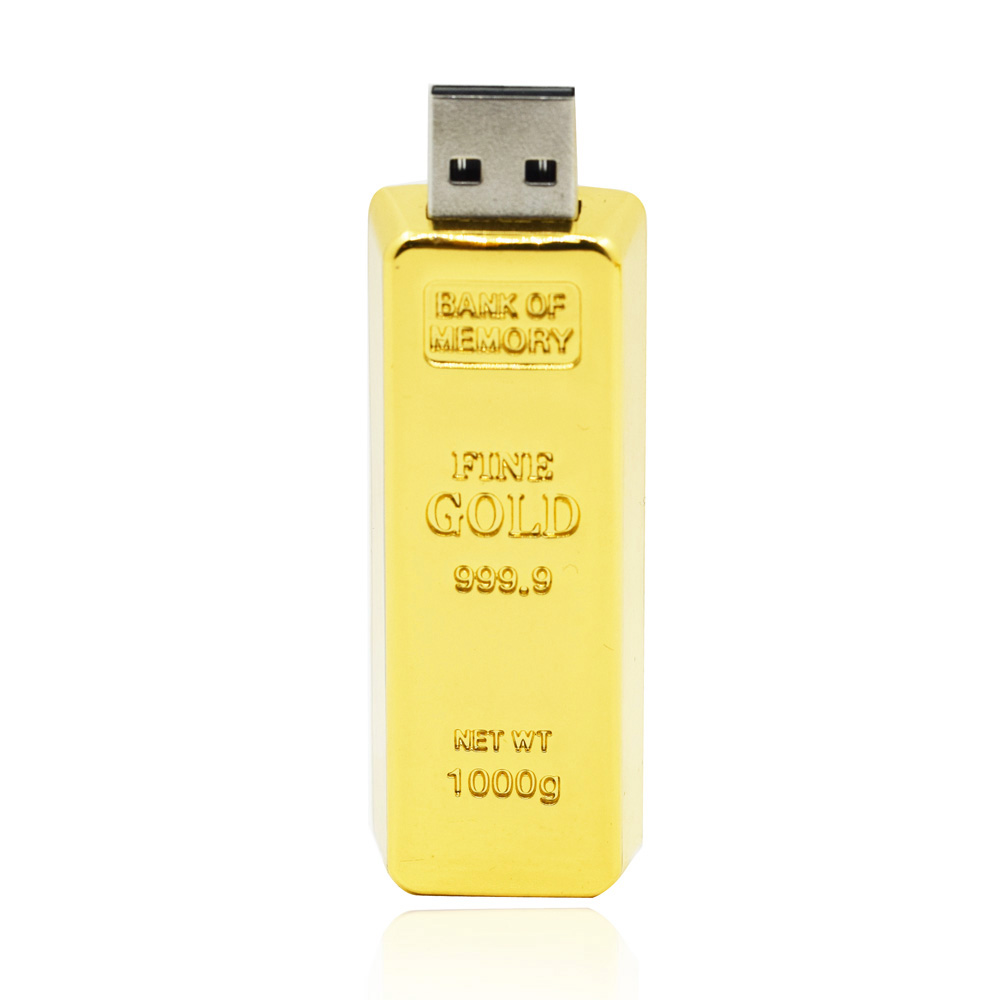 Original Metal Golden USB Flash Drive 32GB USB Pen Drive USB Memory Stick  Real Capacity High Speed