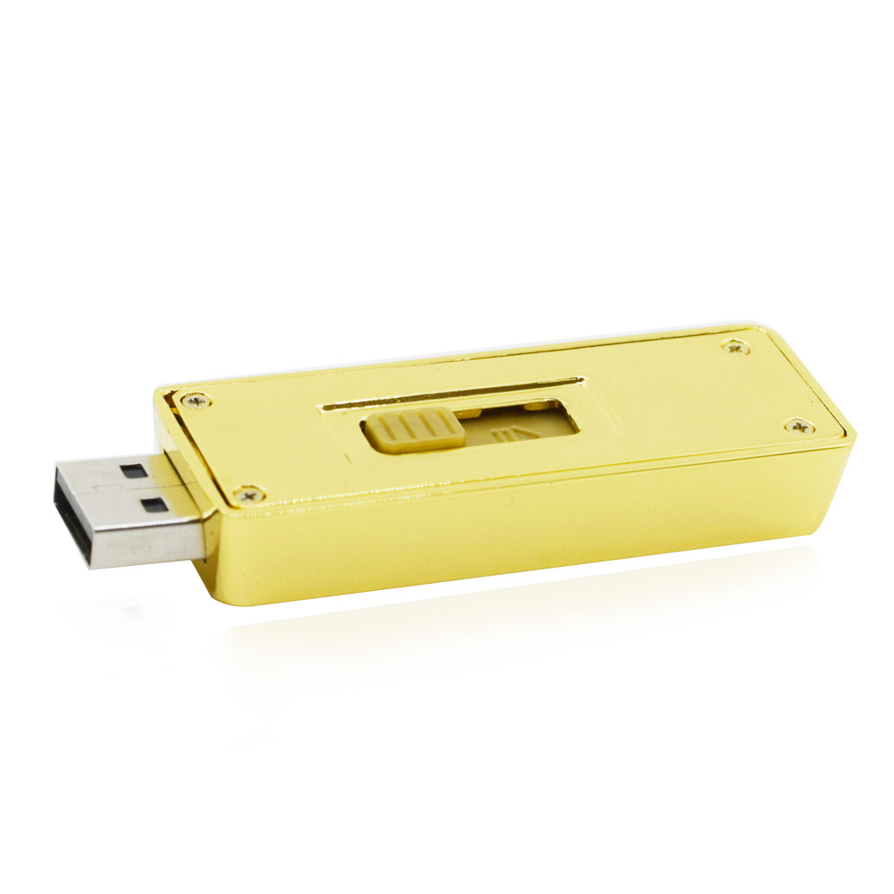 Original Metal Golden USB Flash Drive 32GB USB Pen Drive USB Memory Stick  Real Capacity High Speed
