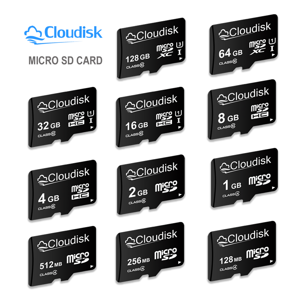 Cloudisk Original Micro SD Memory Card 4GB 2GB 1GB 512MB 256MB 128MB C4 1 Year Warranty