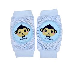 Baby kneepads kids wear Mesh breathable thin kneepad kneepad and elbow protector crawling walking movement protection tools Dry breathable and not stuffy Blue monkey
