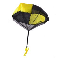 【Promotion】 Hand Throwing mini play parachute toy soldier toys birthday gifts  kids toys outdoor sports children toys Educational Toys kids toys for girls baby toys for boys to Yellow one size