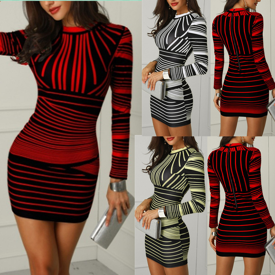 Hot Sexy Stretch Print Hip Tight Bandage Miniskirt Girl Short Sexy Club Party Pencil Skirt